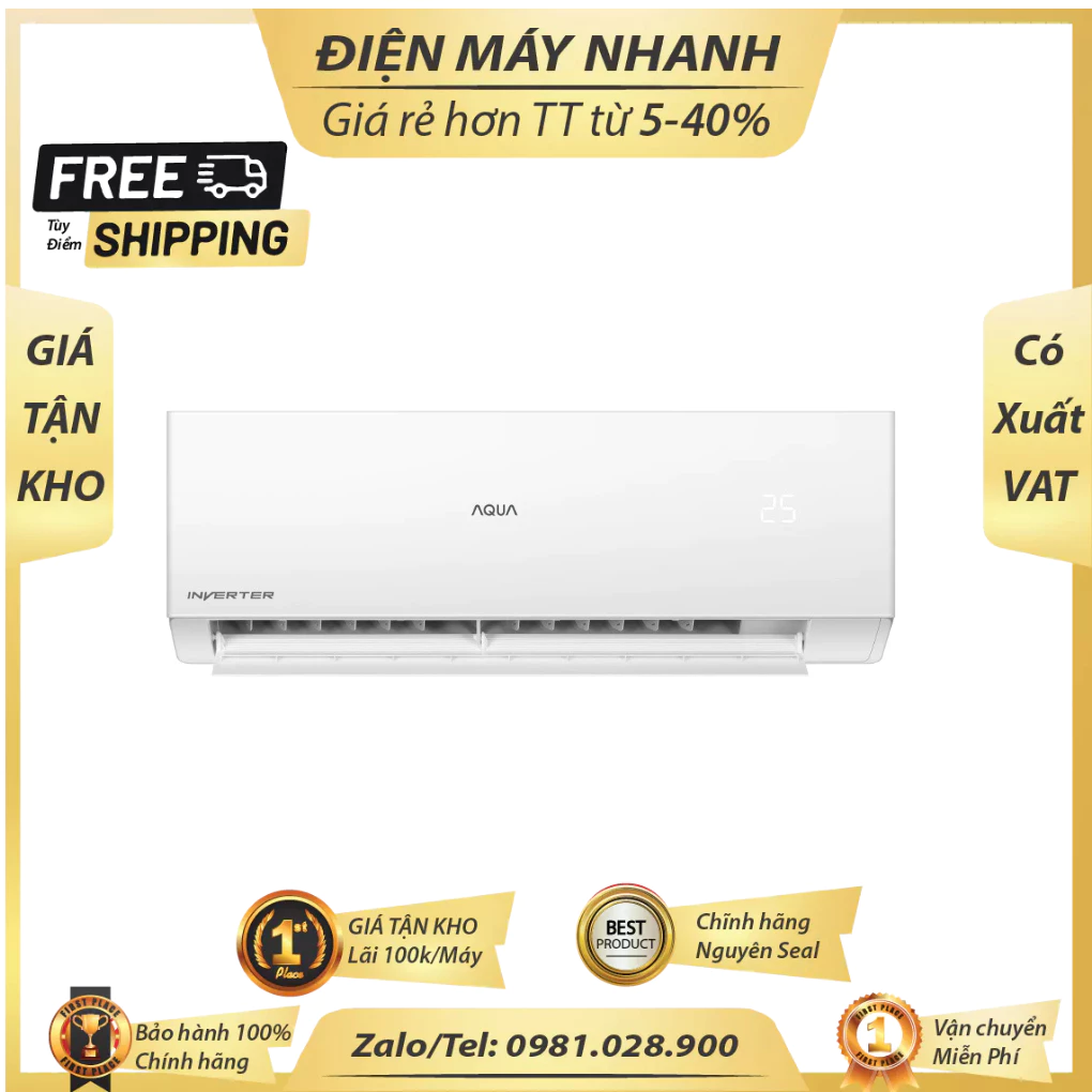 AQA RV13QA May lanh Aqua Inverter 1.5 HP AQA RV13QA
