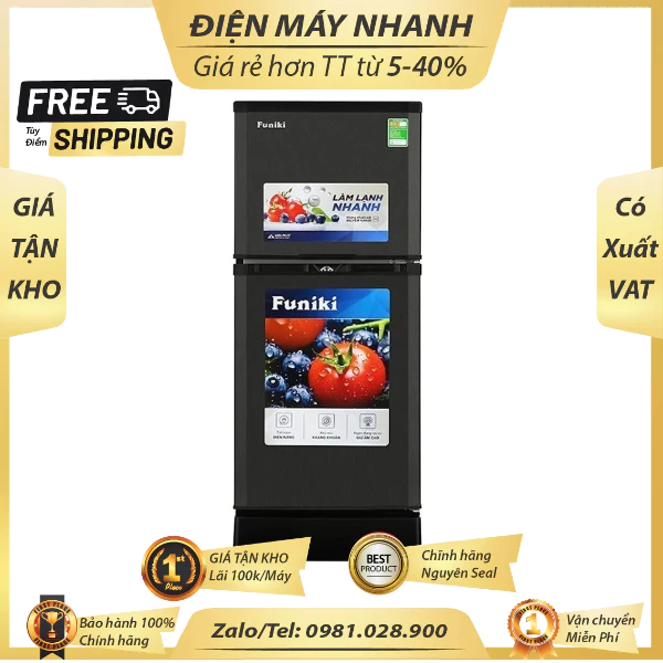 HR T6120TDG Tu Lanh Funiki 120L HR T6120TDG Lam lanh gian tiep Non – Inverter