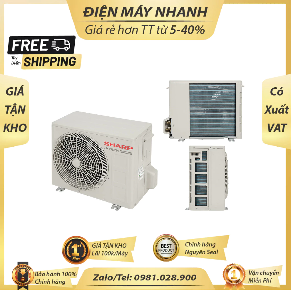 May lanh Sharp AH X13ZEW Inverter 15 HP chinh hang