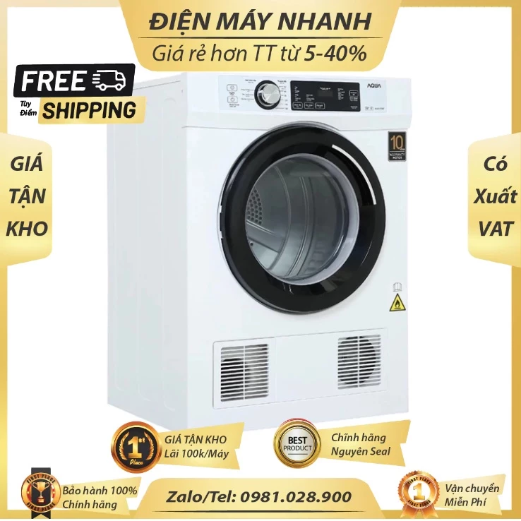 AQH V700FW MIEN PHI CONG LAP DAT May say Aqua 7 KG AQH V700FW Mien phi lap dat giao hang nhanh Moi 100