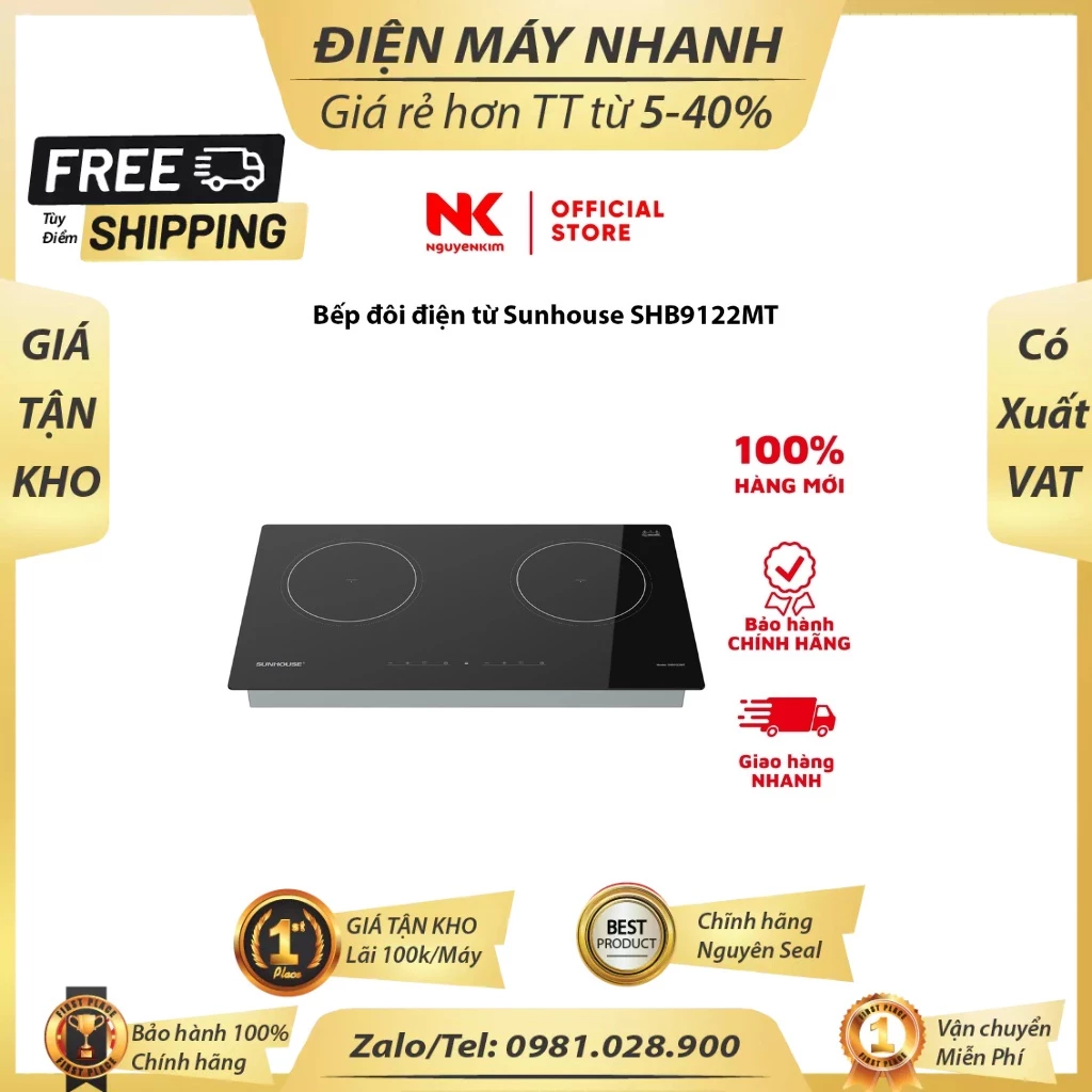Bep doi dien tu Sunhouse SHB9122MT Moi 100