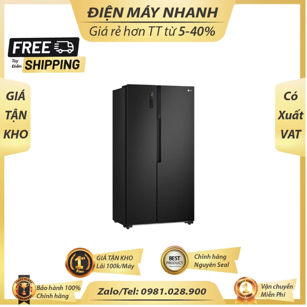 GR B256BL Tu lanh LG Inverter 519 lit GR B256BL Moi 100