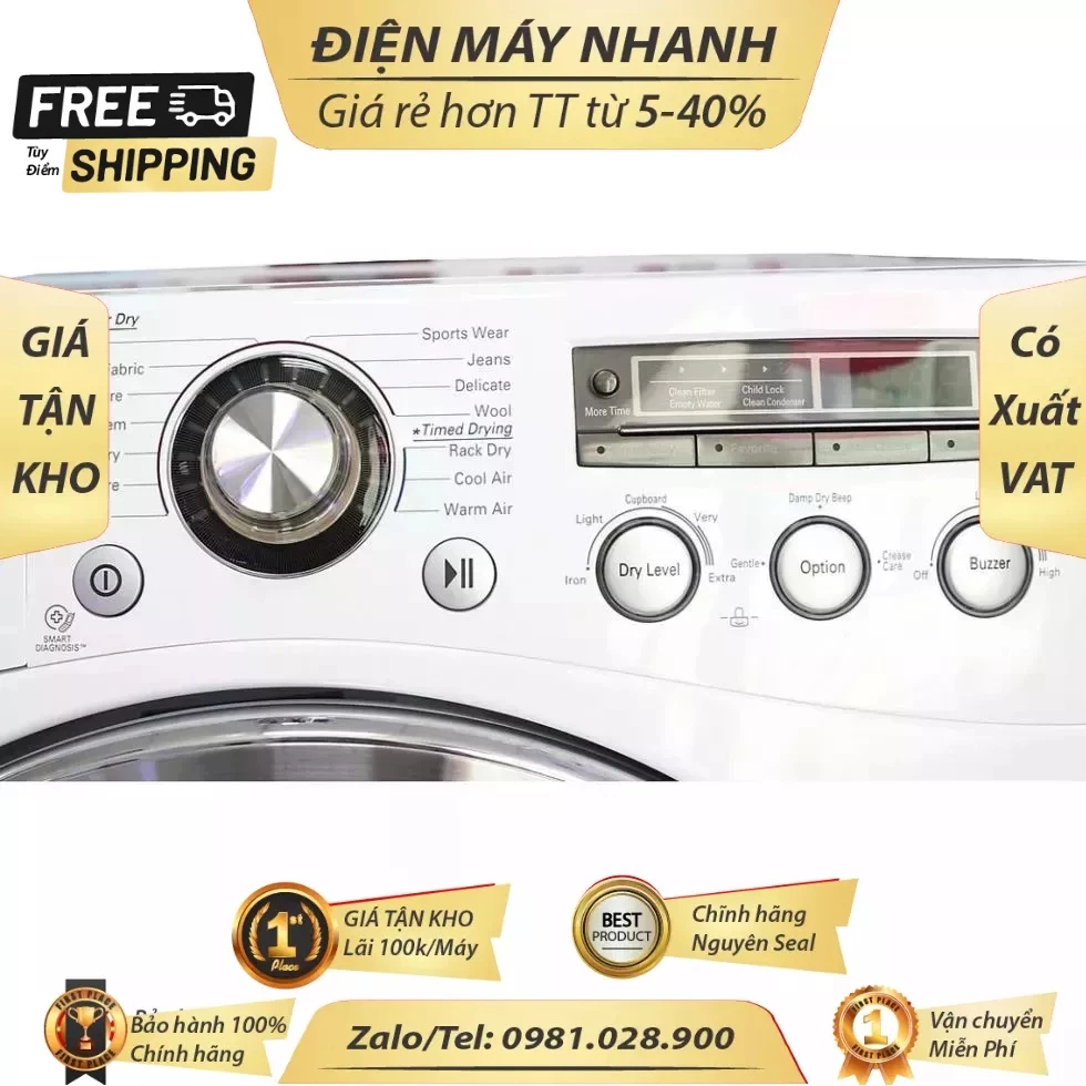 May Say LG 8Kgs DR 80BW Hang Chinh Hang Mien Phi Lap Dat Moi 100