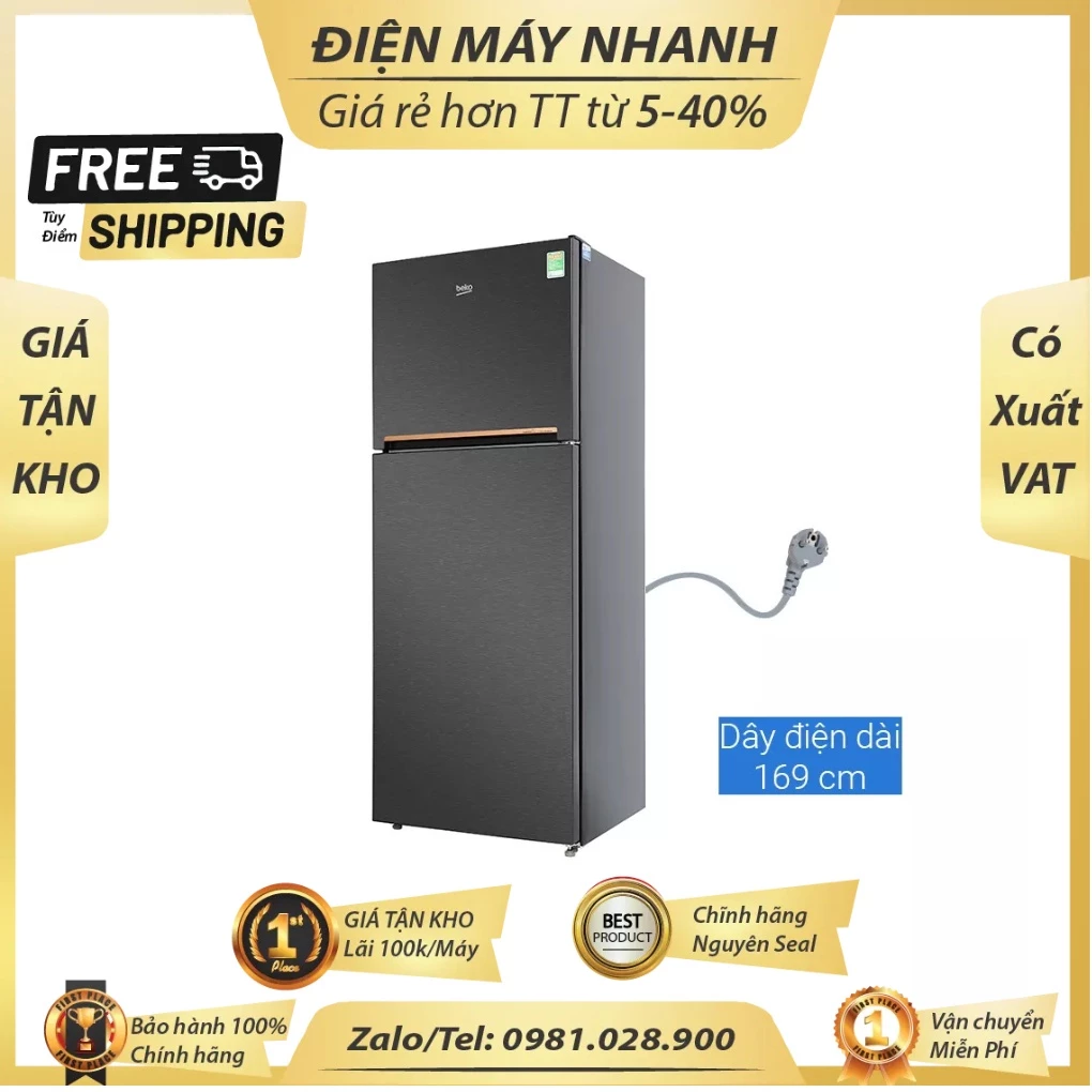 RDNT470I50VK Tu lanh Beko Inverter 422 lit RDNT470I50VK Moi 100