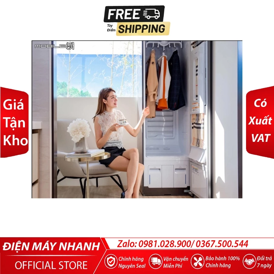 Tu cham soc quan ao thong minh LG styler – Mau guong kinh S5MB.ALMPEVN Moi 100