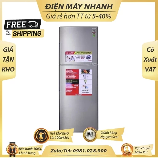 X316E SL Tu lanh Sharp Inverter 314 lit SJ X316E SL Moi 100