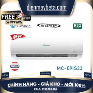 Điều hòa Casper inverter 1 chiều 9000 BTU MC-09IS33 Mới 100%