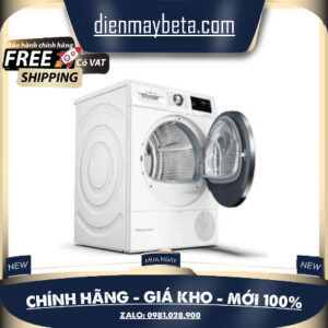 Máy sấy tụ hơi, bơm nhiệt bosch, wqg24200sg, 9kg , series6, xuất xứ ba lan, tiết kiệm điện nước
