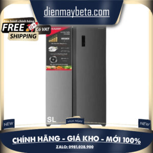 Tủ lạnh SBS Sharp Inverter 442L SJ-SBX440V-SL Mới 2023