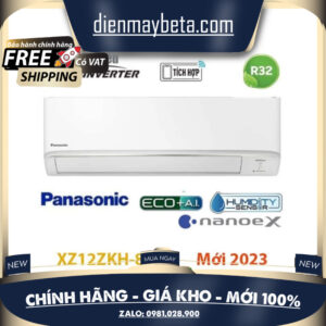 Máy lạnh XZ12ZKH, điều hòa Panasonic, 2 chiều Inverter 1.5 HP, 12000BTU CS/CU-XZ12ZKH-8 mới 2023