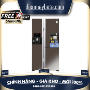 Tủ lạnh SBS 3 cánh HITACHI R-M700GPGV2X (MBW) - 584 Lít (Nâu)