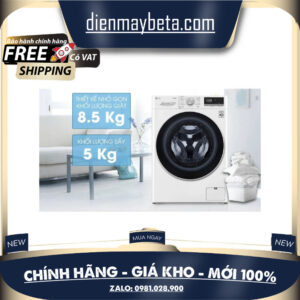 Máy giặt sấy LG Inverter 8.5 kg FV1408G4W Mới 100%