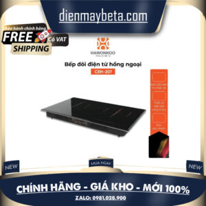 Bếp Điện Đôi 1 Từ 1 Hồng Ngoại Hawonkoo CEH-207-IF Inventer 4200W Hàng Chính Hãng Bảo Hành 2 Năm  - DMK