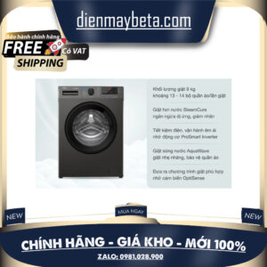 Máy giặt Beko Inverter 8 Kg WCV8614XB0STS 100% Bảo đảm
