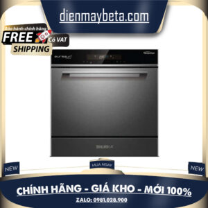 Máy Rửa Chén Bát Eurosun SMS58EU09BT Công Nghệ Hiện Đại Kết Hợp Khử Khuẩn 100% - Hàng Chính Hãng DMK