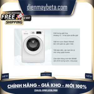 Máy Giặt Whirlpool Inverter 9 Kg FFB9458WVEE