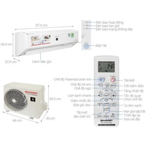 Máy lạnh Sharp Inverter 1 HP AH-XP10YMW 2021 - Điện Máy Tại Kho Mới 100% images upload woo2F0285ef0207053e0926ac190331e60e7c