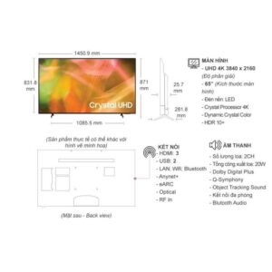 Smart Tivi Samsung 65 Inch 4K UHD UA65AU8000KXXV - Mới 100% Mới 100% images upload woo2F0ce57803dcaf0691c24c9834b2cb1a51