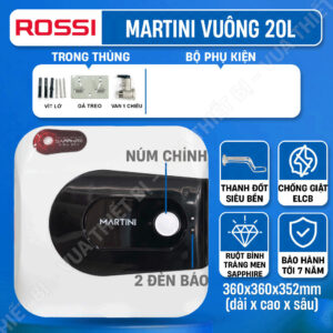 20L | Rossi AMORE 20 lít vuông - Bình Nóng Lạnh gián tiếp chống giật RAM-20SQ R20TI images upload woo2F0f98963b27d4d30bbf13676a01ee1708