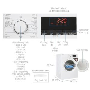Máy sấy thông hơi Galanz 8 Kg DV-80T5C(W) - DMK images upload woo2F2151a475b9f40185b15d1e129cf83c3e