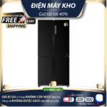 Tủ lạnh Aqua 4 cửa màu đen AQR-M525XA (FB) Mới 100%