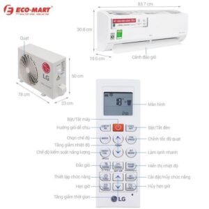 Điều hòa LG 1 chiều Inverter R32 V13ENS1(IN/OUT) images upload woo2F3ac77778335ed23a0efb082d94bf433f