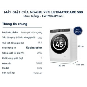 EWF9023P5WC - Máy Giặt Lồng Ngang ELECTROLUX Inverter 9 Kg EWF9023P5WC images upload woo2F42617b8ceb54b0a173874eea8fa77139