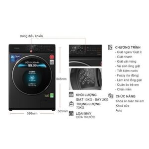 Máy giặt sấy Panasonic NA-V10FR1BVT 10/2kg images upload woo2F58e672b8046f09ccf44a9d5b71703d6e 1