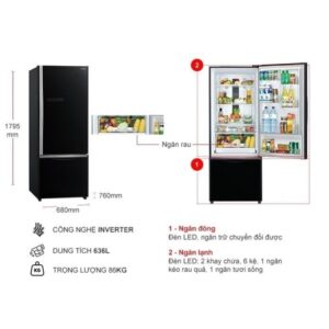 Tủ lạnh Hitachi Inverter 415 lít R-B505PGV6 - GBK Mới 100% images upload woo2F8c1c9c4e715e261191e0aeae37496d29