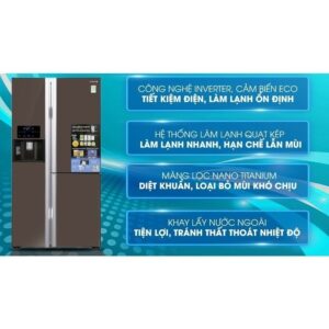 Tủ lạnh SBS 3 cánh HITACHI R-M700GPGV2X (MBW) - 584 Lít (Nâu) images upload woo2F9b2983f3e0cc842c70f241b40e30af84