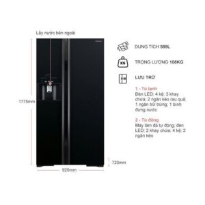 Tủ lạnh Hitachi side by side 2 cửa màu đen R-FS800GPGV2(GBK) - Mới 100% Mới 100% images upload woo2Faa4ac3faf56850c086d3f88371a691b4 1