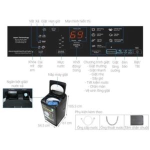 Máy giặt Panasonic 9 Kg NA-F90A9BRV model 2021 Mới 100% images upload woo2Fae4a9abf046edfecb541ffee523ea33f