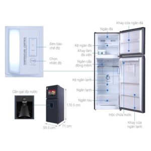 Tủ lạnh Toshiba Inverter 337 lít GR-RT435WE-PMV(06)-MG DMK images upload woo2Fc4bc0a2308f420487c655070d0ecffb0