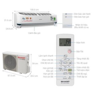 Máy lạnh Sharp Inverter 2 HP AH-X18XEW Hàng NEW 100% images upload woo2Fcc60362d2a2d8c684e934cbae489255d