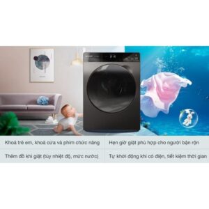 Máy giặt Sharp Inverter 12.5 Kg ES-FK1252PV-S/ Bảo hành chính hãng 12 tháng. - Mới 100% Mới 100% images upload woo2Fcf35d0e7c82451763ec4923913dc358f