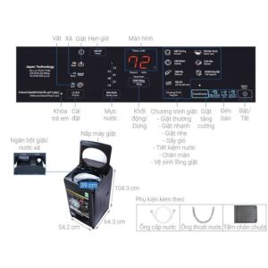 Máy giặt Panasonic 10 Kg NA-F100A9BRV model 2021 Mới 100% images upload woo2Fd44644fcf46fcab89a18c15741ec24ff