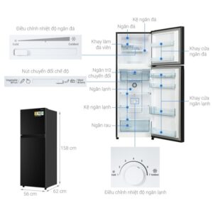 HRTN5255MFUVN Tủ lạnh Hitachi Inverter HRTN5255MFUVN 240 lít | Tủ lạnh 2 cánh có ngăn trữ chuyển đổi | new 2024 images upload woo2Fdf738a9a14898473d78f74eaf30a4793