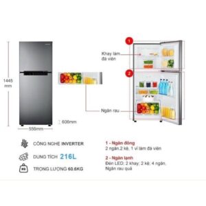 Tủ lạnh hai cửa Digital Inverter 216L (RT19M300BGS) Mới 100% images upload woo2Fee4cc89856762d6d27a4c001710cb332