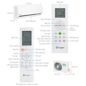 Máy lạnh Casper Inverter 1 HP IC-09TL32 (Chính hãng nguyên Seal - Mới 100%) Mới 100% images upload woo2Ff3ce9015b00fb670935b9ac0d0db5433 1