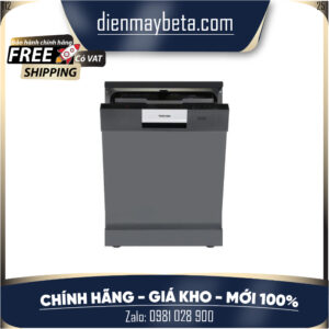 Máy Rửa Chén Toshiba DW-15F7(G)-VN 15 Bộ – Inox Cao Cấp, Sấy Khô Turbo, Rửa Nhiệt 70°C, Chính Hãng